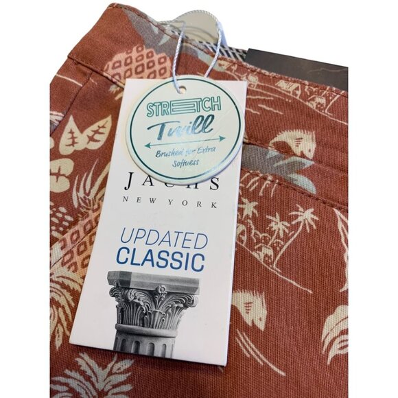 🆑Jach's Printed Stretch Chino Short Tropical Pink Print Size 33 - Picture 7 of 9